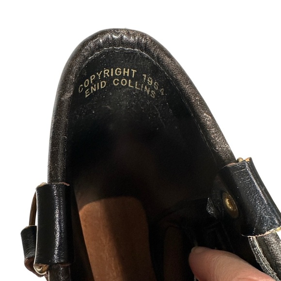 1954 ENDI COLLINS OF TEXAS Elegant Embellished Black leather jewels cable car - Picture 8 of 15